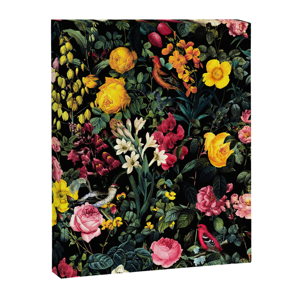 Floral and Birds Pattern Canvas Print Gallery Image 6