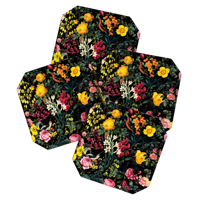 Floral and Birds Pattern Coaster Gallery Image 1