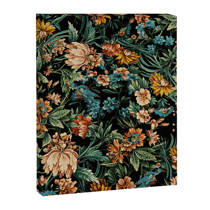 Floral and Birds Pattern Canvas Print Gallery Image 1