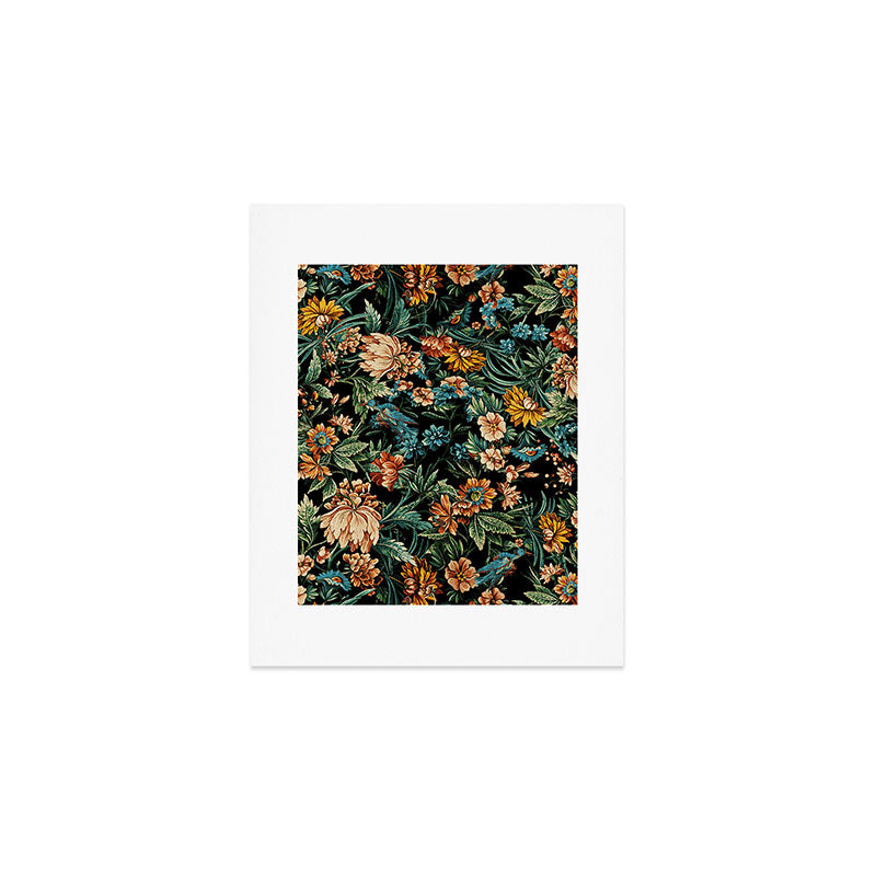 Floral and Birds Pattern Art Print Gallery Image 1
