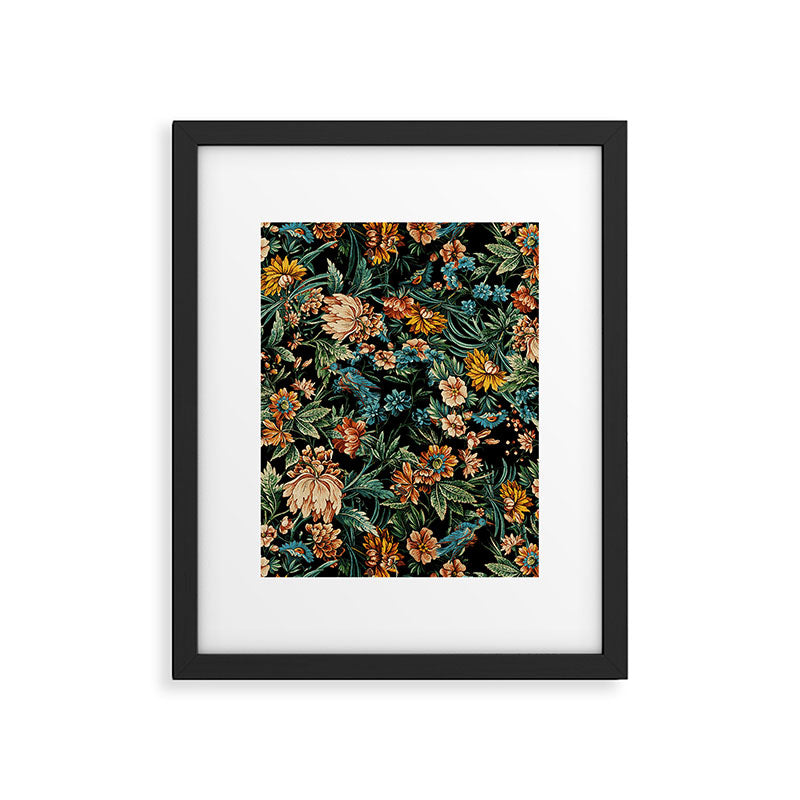 Floral and Birds Pattern Framed Art Print Gallery Image 5