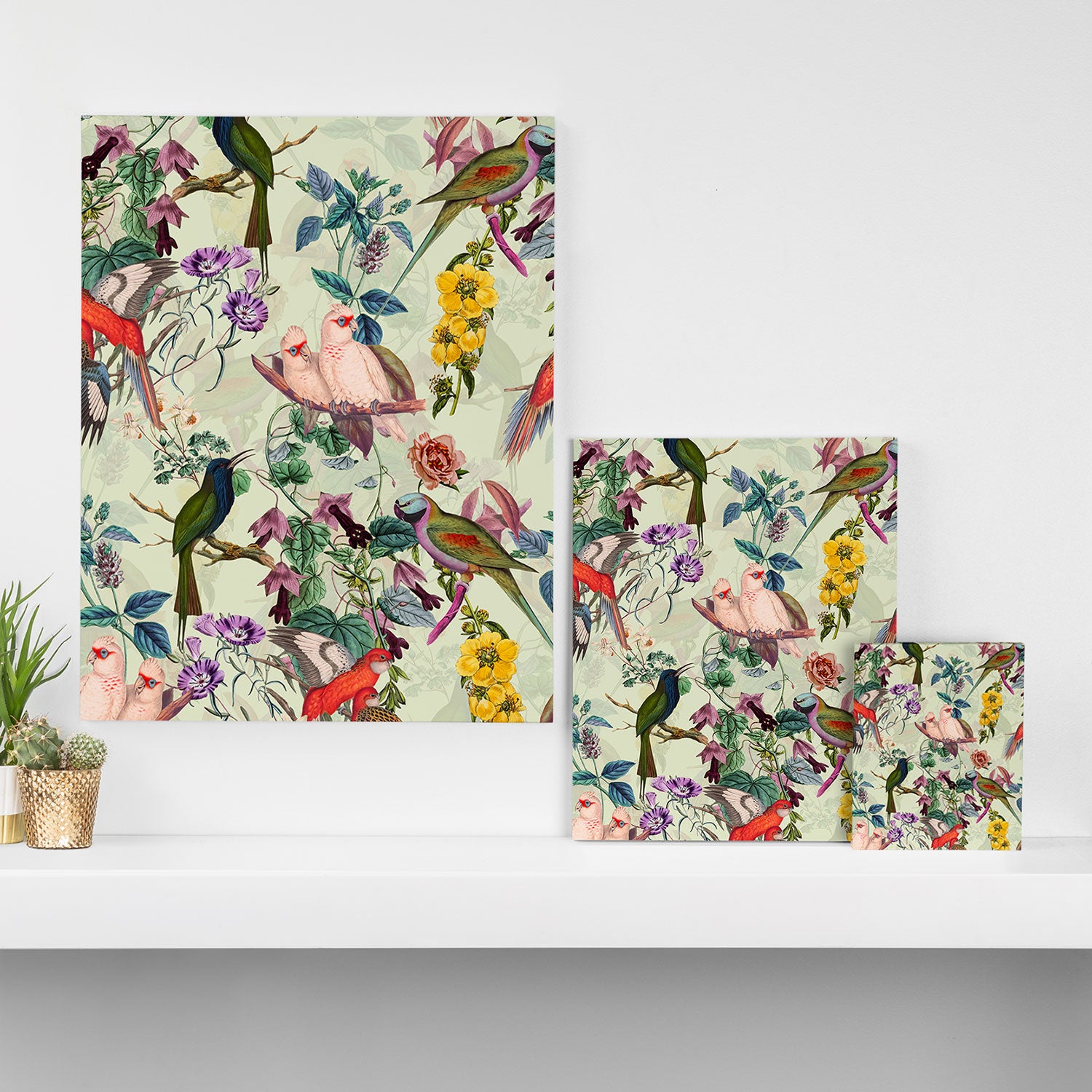 Floral and Birds VIII Canvas Print Gallery Image 3