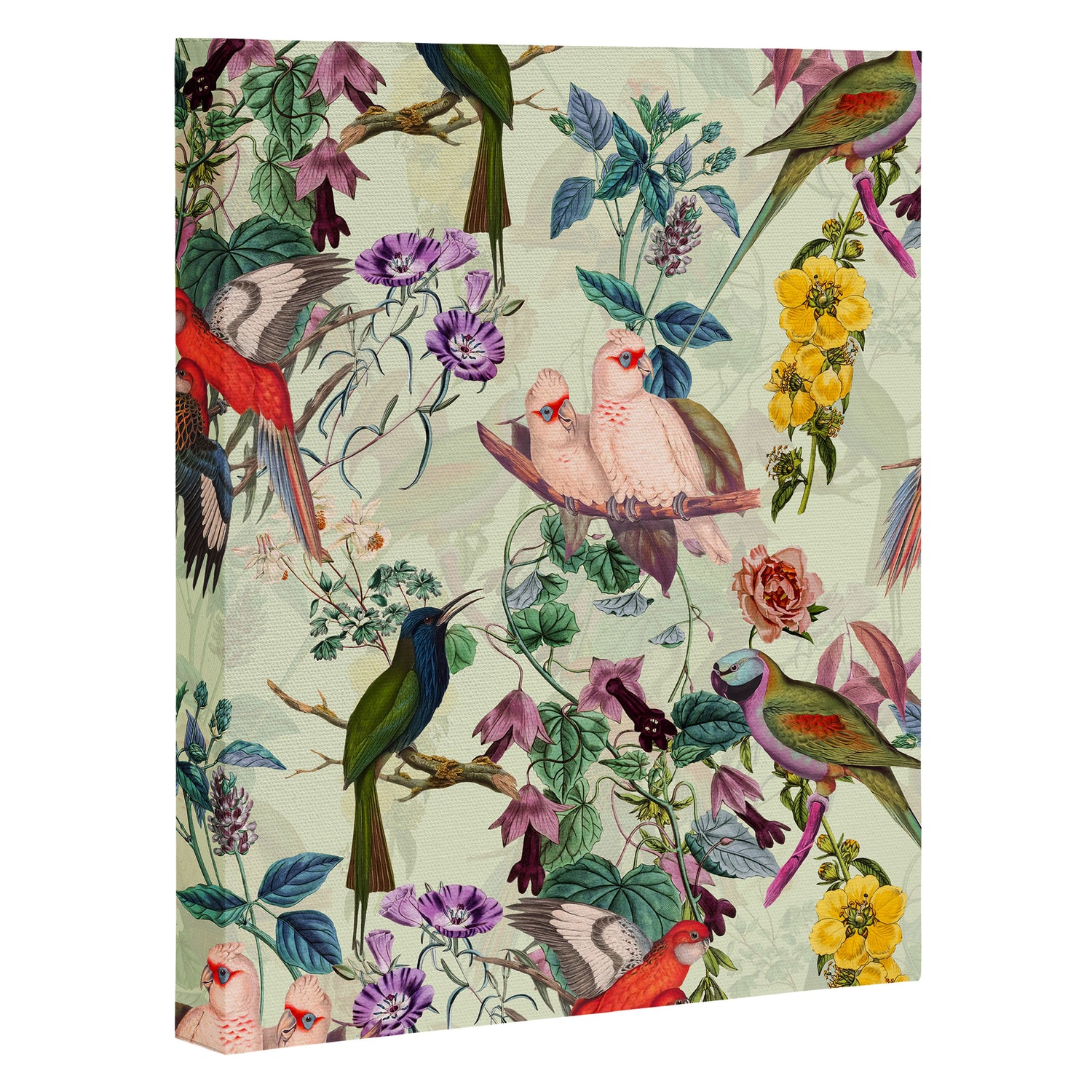 Floral and Birds VIII Canvas Print Gallery Image 3