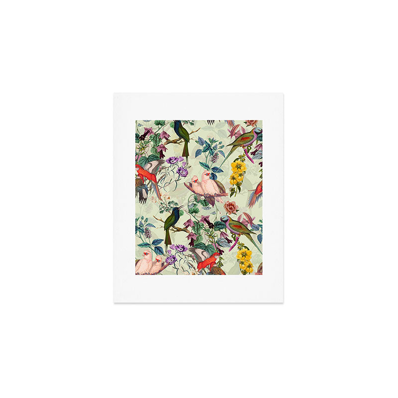 Floral and Birds VIII Art Print Gallery Image 1