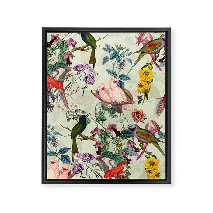Floral and Birds VIII Framed Canvas Print Gallery Image 1