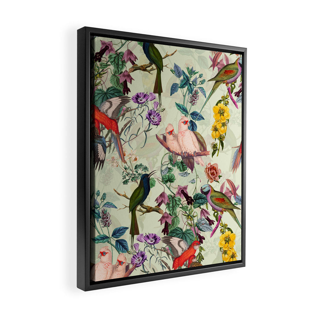 Floral and Birds VIII Framed Canvas Print Gallery Image 2