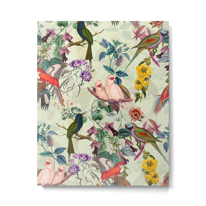Floral and Birds VIII Metal Print Gallery Image 1