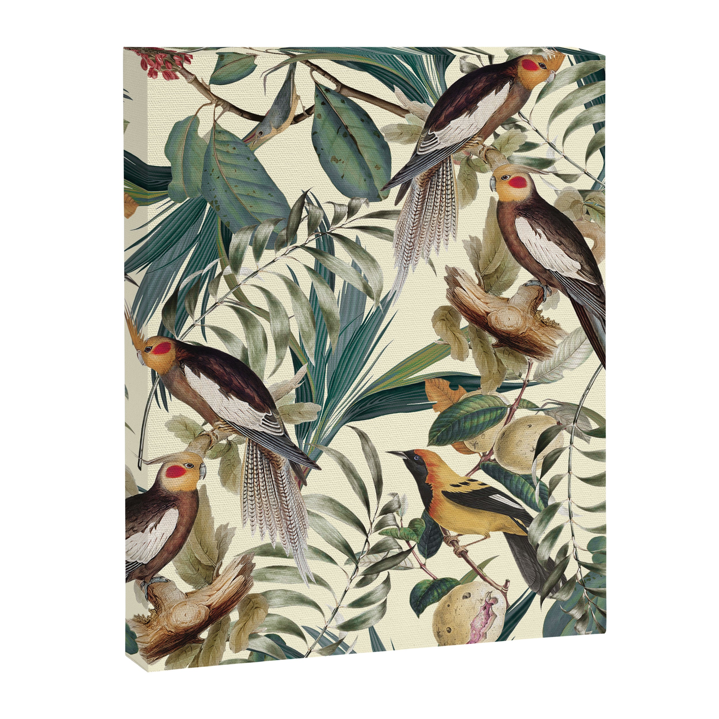 Floral and Birds Vintage Garden Canvas Print Gallery Image 6