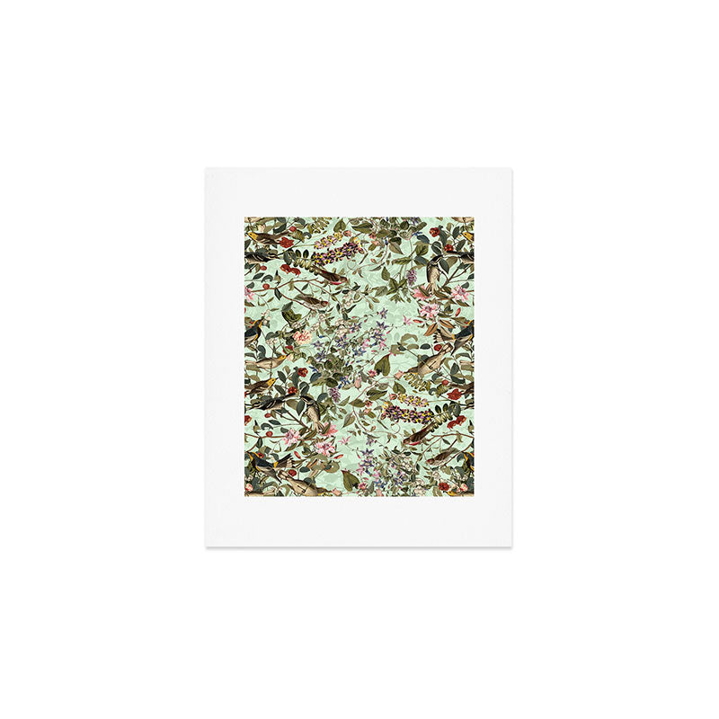 Floral and Birds X Art Print Gallery Image 1