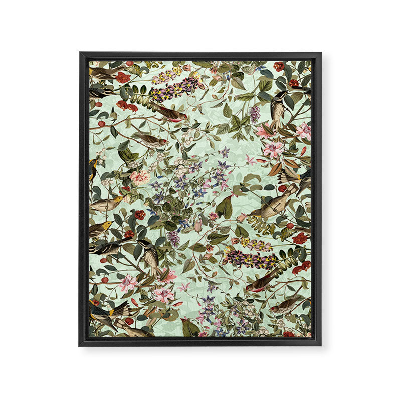 Floral and Birds X Framed Canvas Print Gallery Image 6