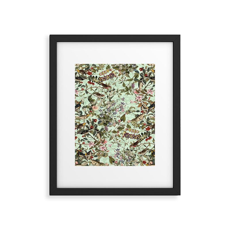 Floral and Birds X Framed Art Print Gallery Image 4