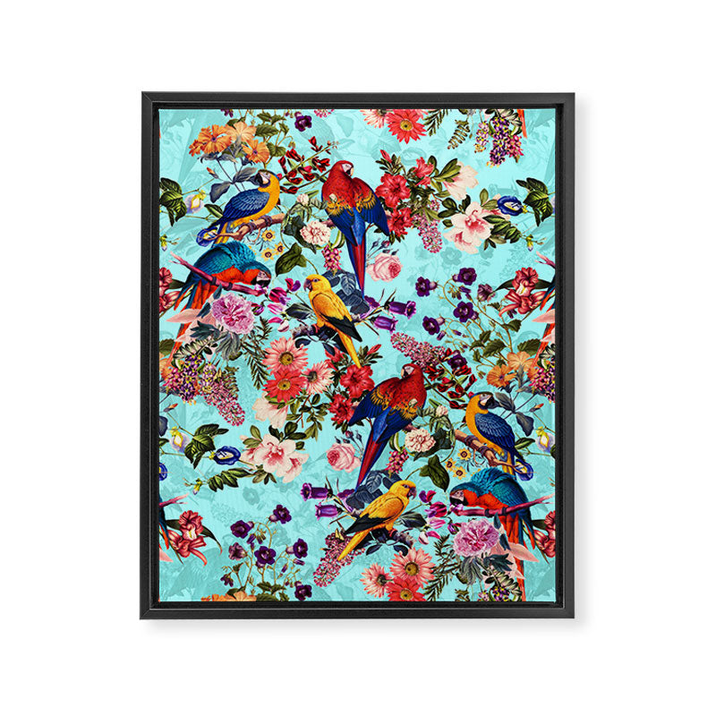 Floral and Birds XI Framed Canvas Print Gallery Image 6