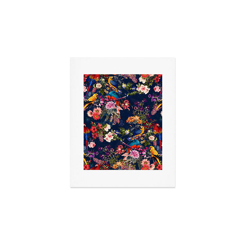 FLORAL AND BIRDS XII Art Print Gallery Image 1