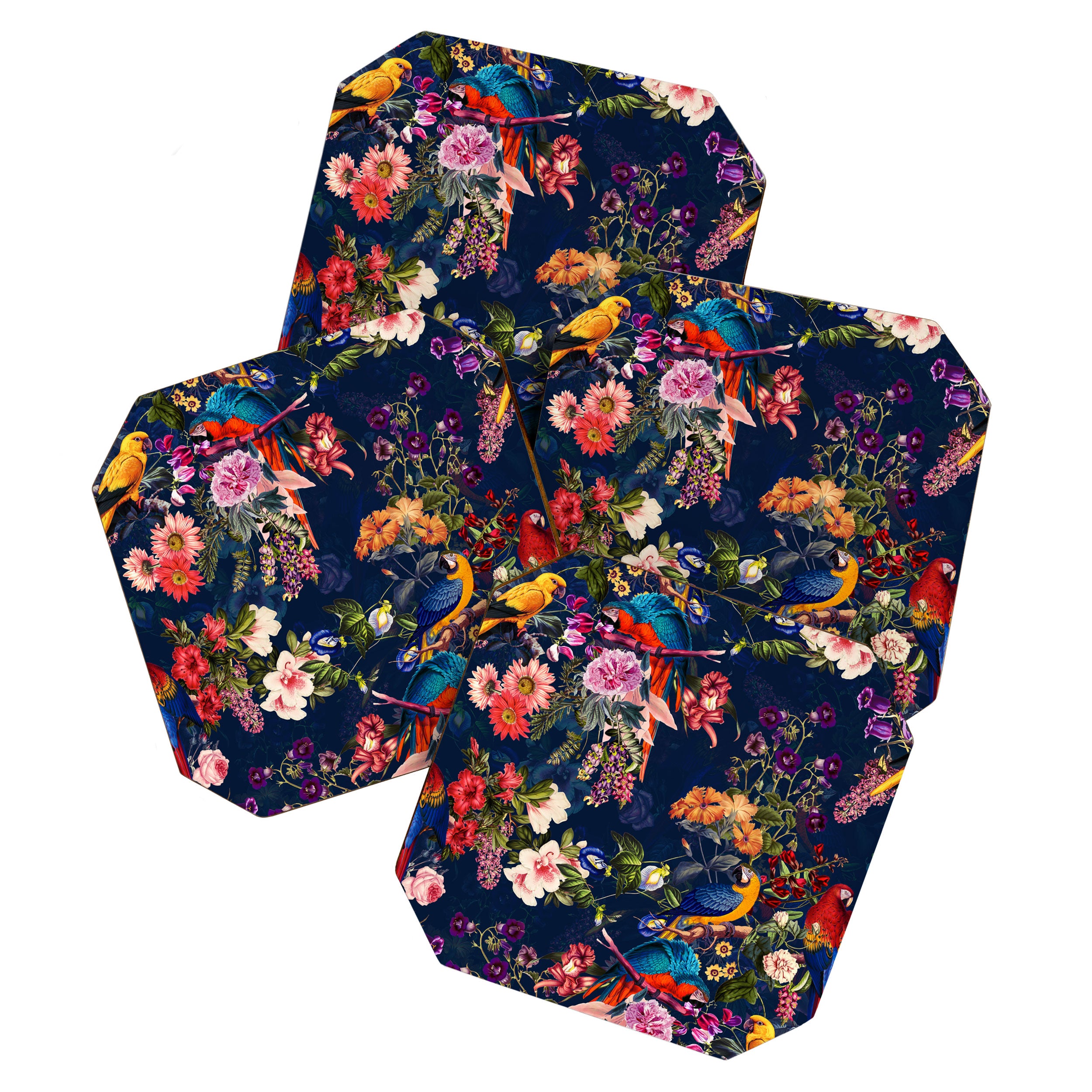 FLORAL AND BIRDS XII Coaster Gallery Image 1