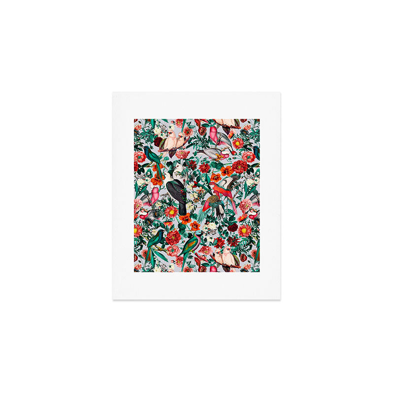 FLORAL AND BIRDS XIV Art Print Gallery Image 1