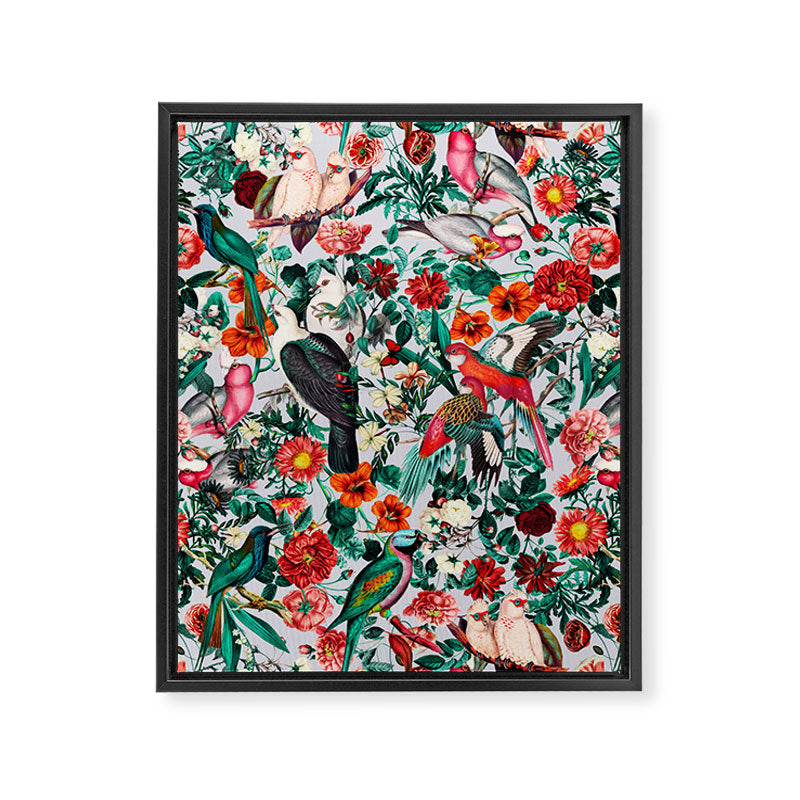 FLORAL AND BIRDS XIV Framed Canvas Print Gallery Image 6