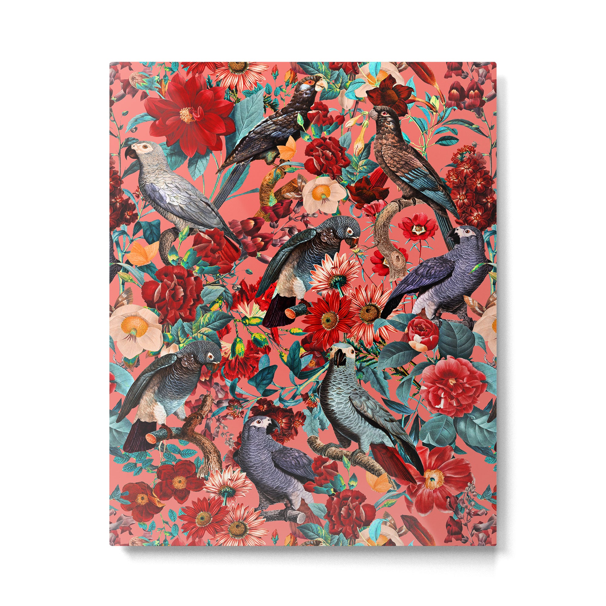 FLORAL AND BIRDS XIX Metal Print Gallery Image 4