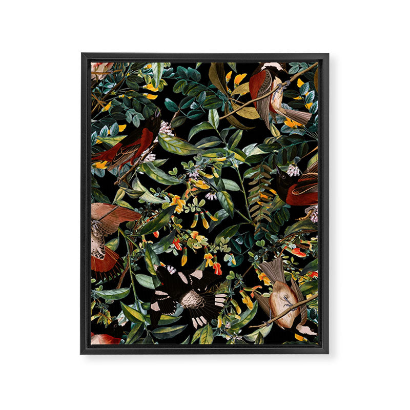 Floral and Birds XLIV Framed Canvas Print Gallery Image 6