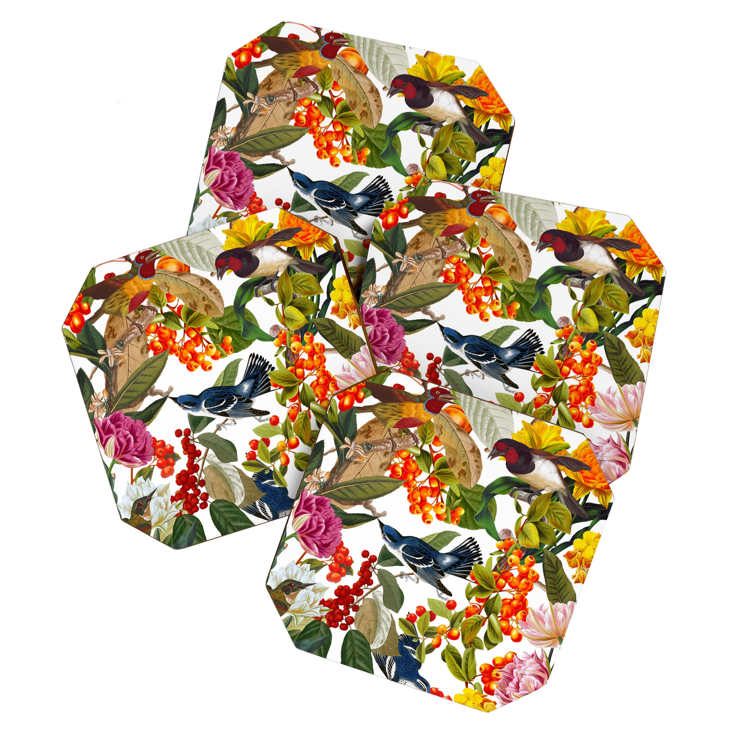 Floral and Birds XLVI Coaster Gallery Image 1
