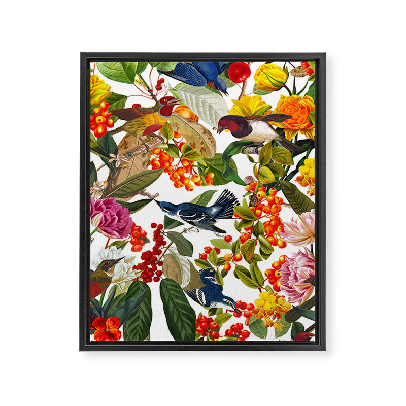Floral and Birds XLVI Framed Canvas Print Gallery Image 6
