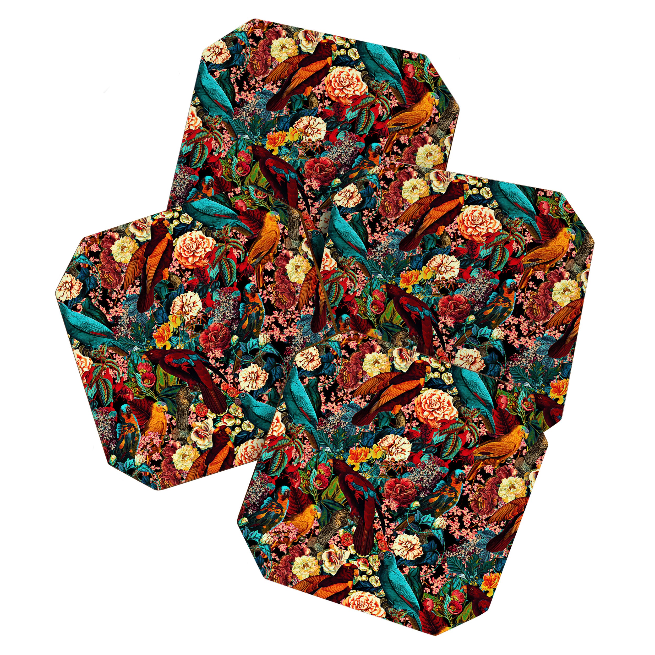 FLORAL AND BIRDS XVII Coaster Gallery Image 1