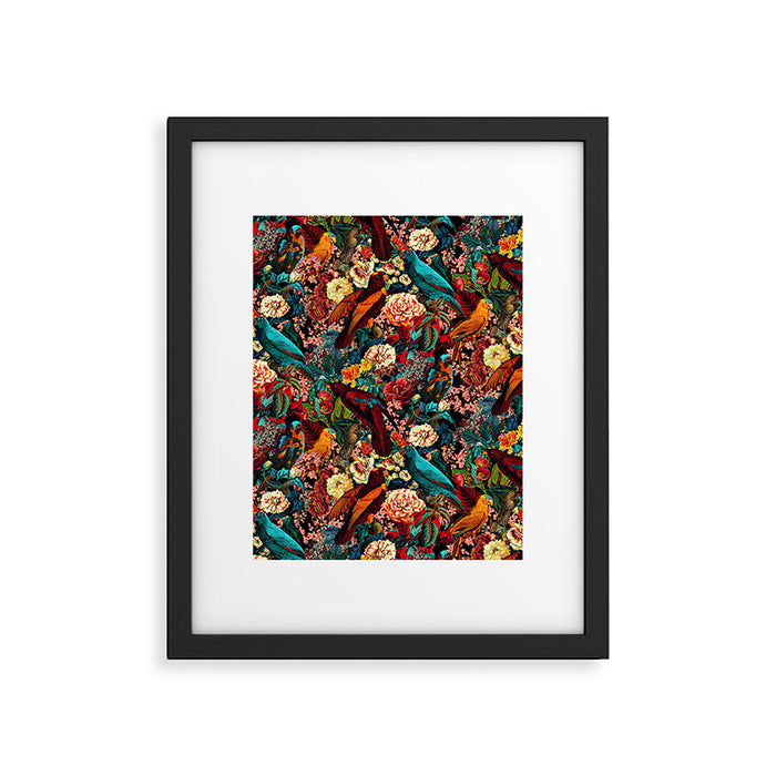 FLORAL AND BIRDS XVII Framed Art Print Gallery Image 1