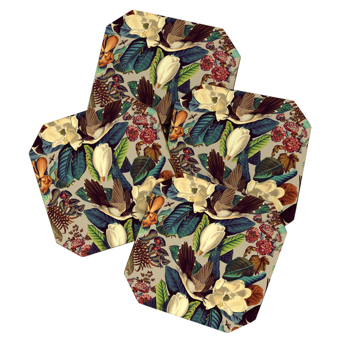 FLORAL AND BIRDS XXI-II Coaster Gallery Image 1