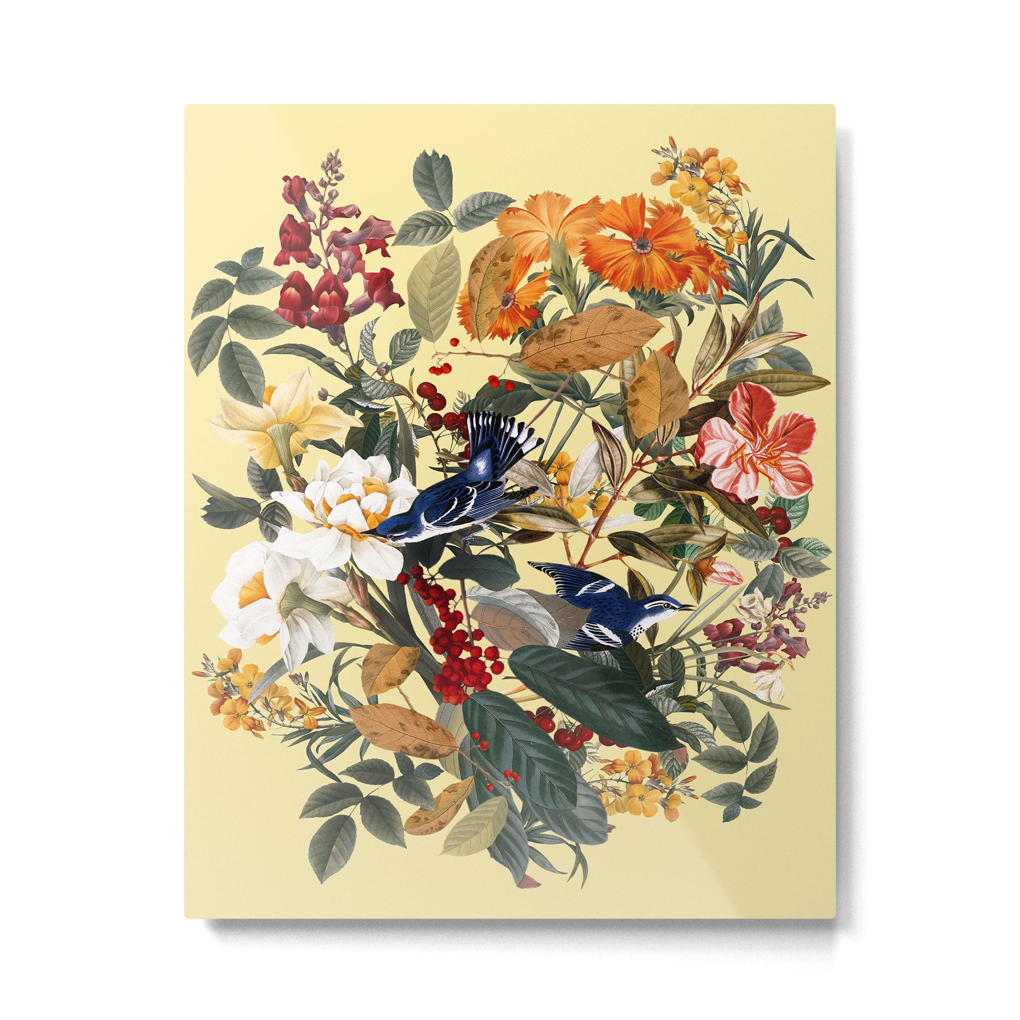 Floral and Birds XXIX Metal Print Gallery Image 4