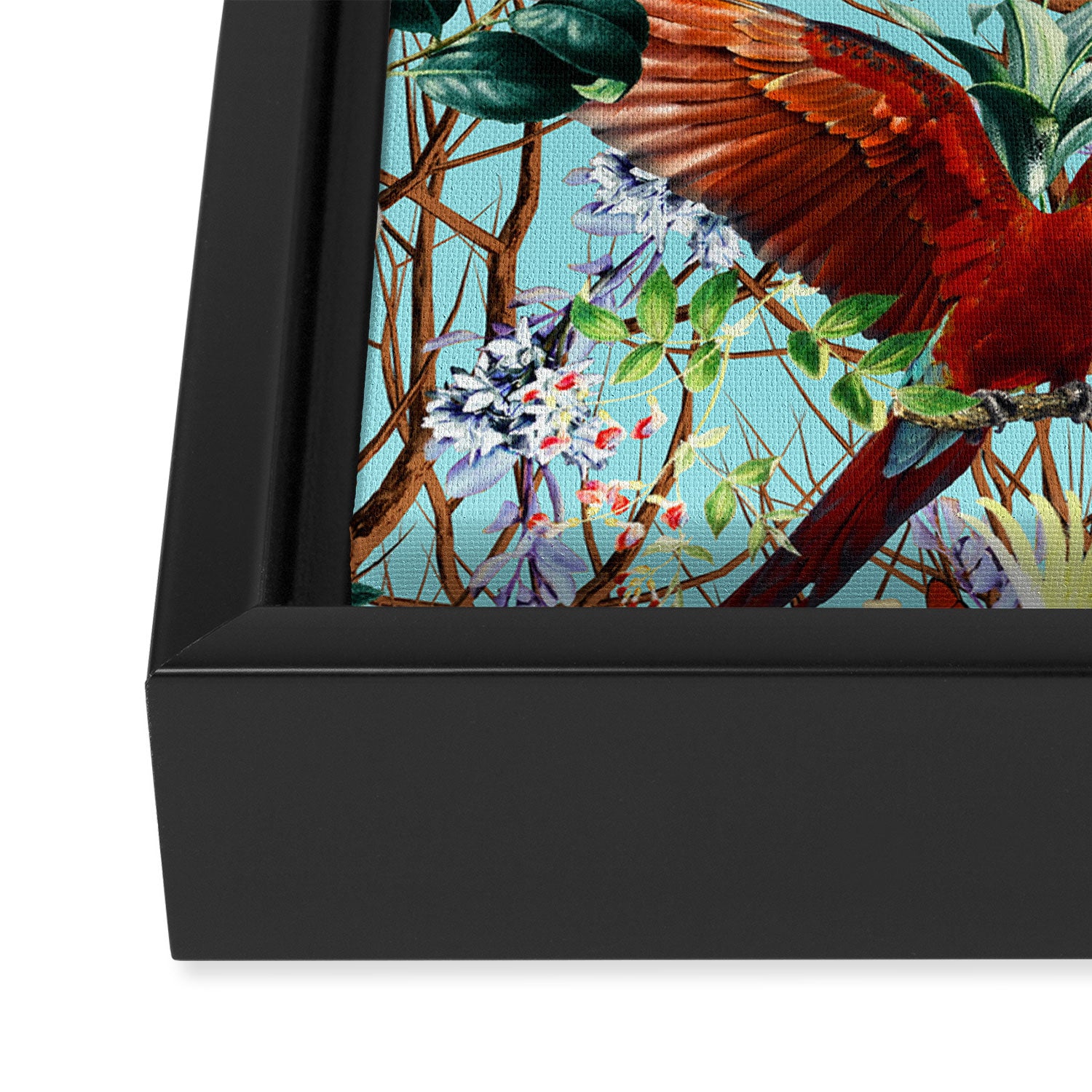 Floral and Birds XXX Framed Canvas Print Gallery Image 3