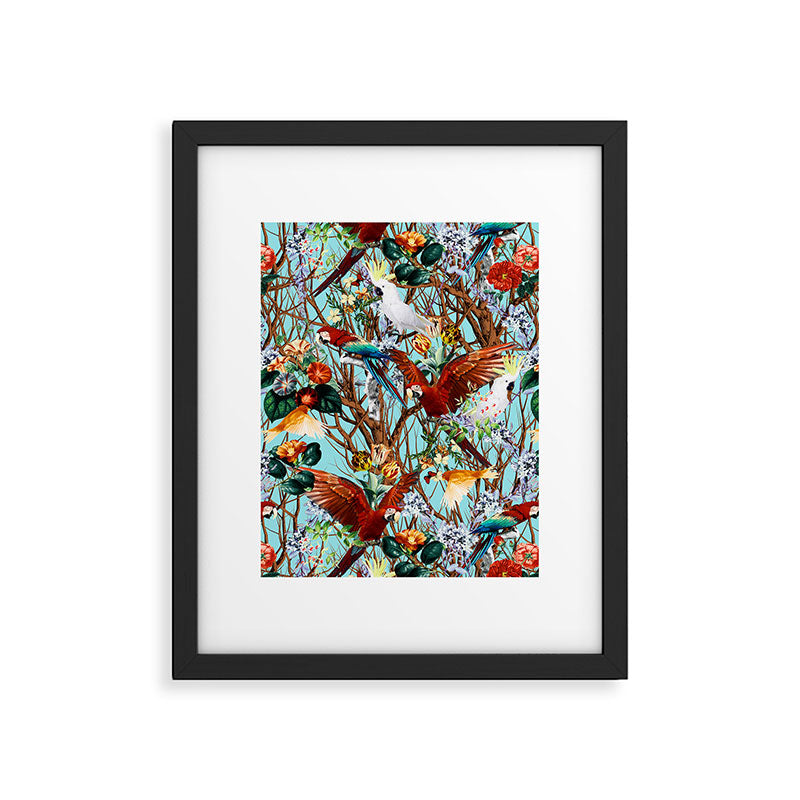 Floral and Birds XXX Framed Art Print Gallery Image 5
