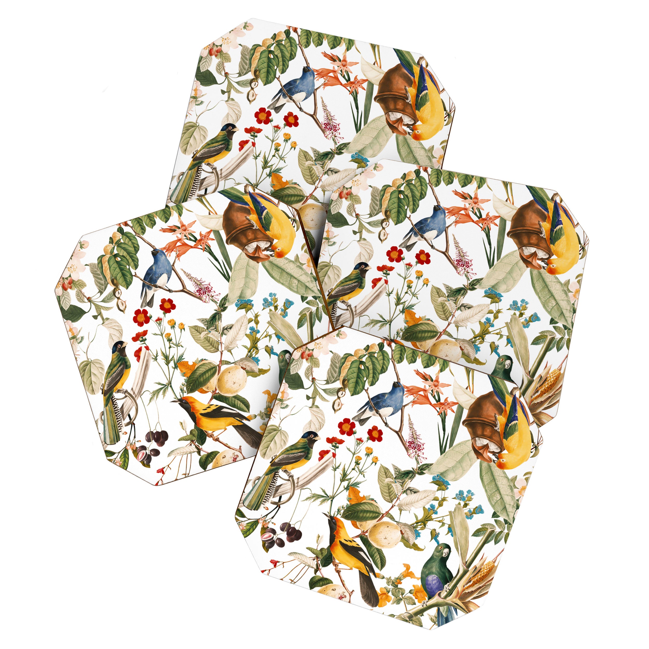 Floral and Birds XXXII Coaster Gallery Image 1