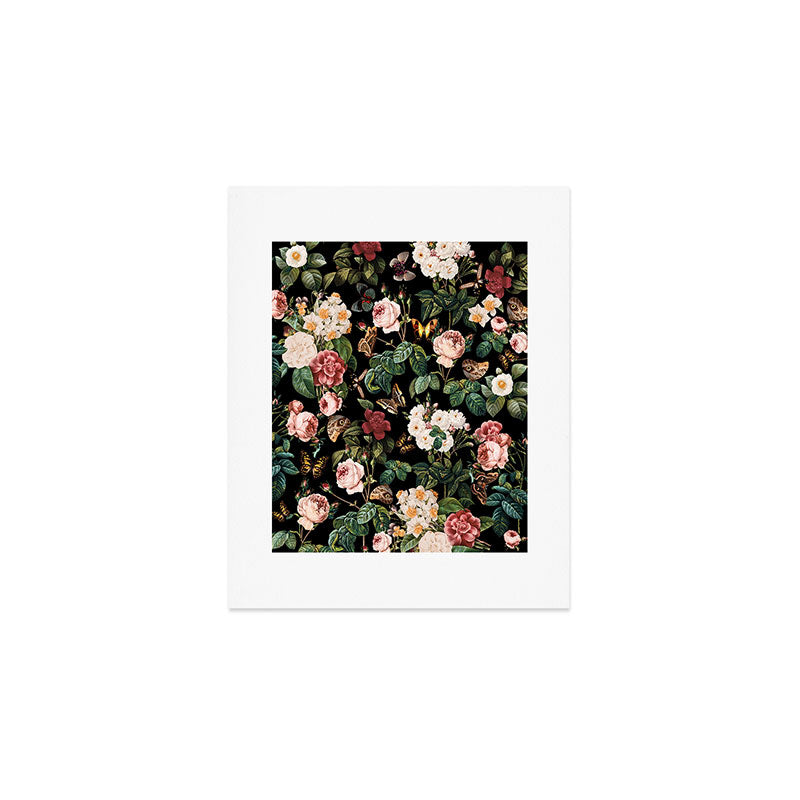 Floral and Butterflies Art Print Gallery Image 1