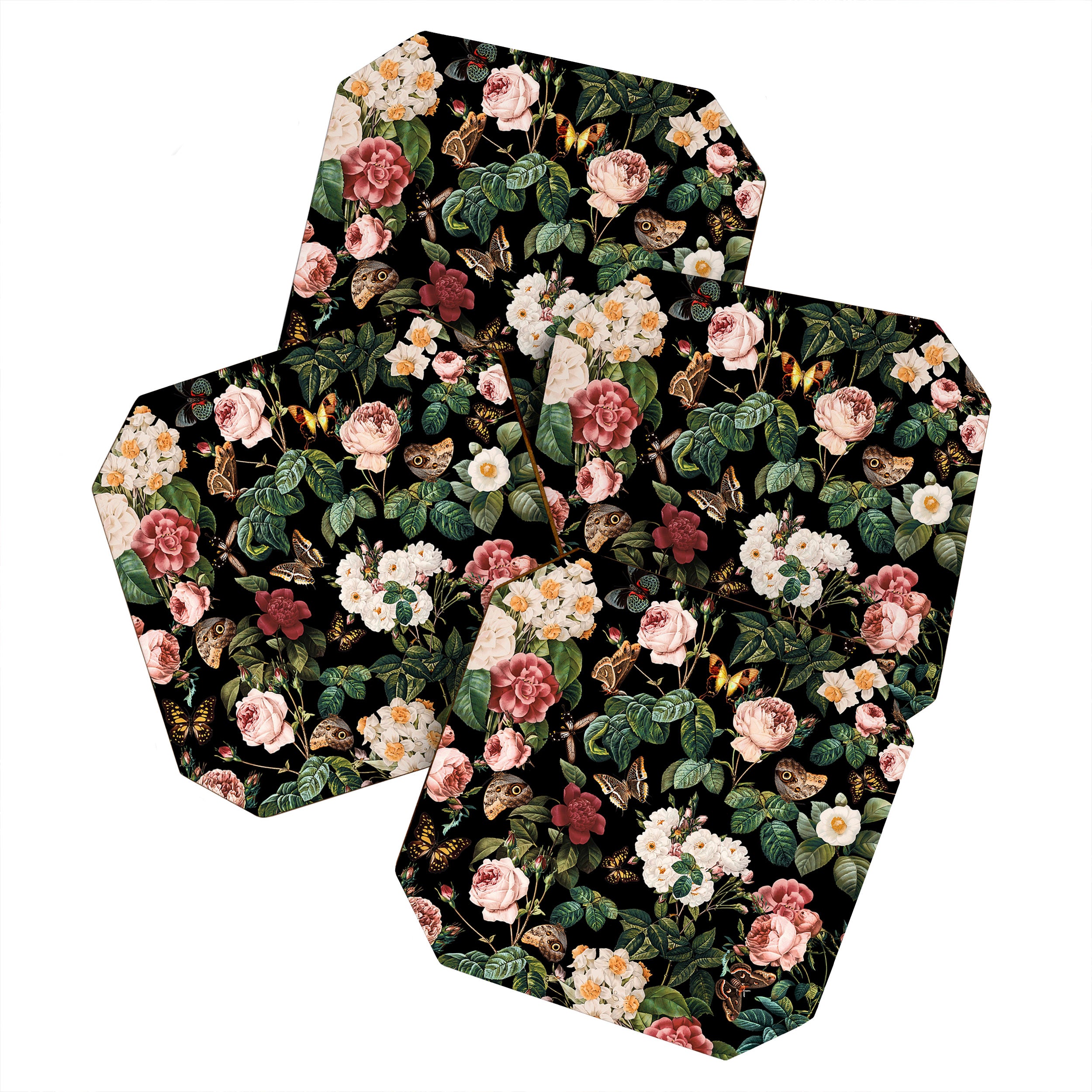 Floral and Butterflies Coaster Gallery Image 1