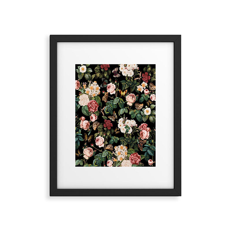 Floral and Butterflies Framed Art Print Gallery Image 6