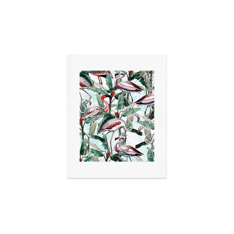 Floral and Flamingo VIII Art Print Gallery Image 1