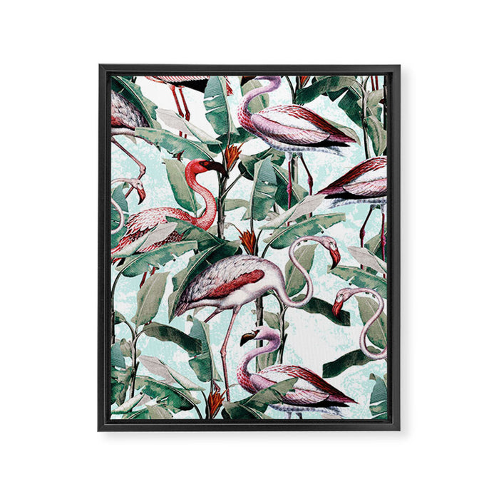 Floral and Flamingo VIII Framed Canvas Print Gallery Image 1
