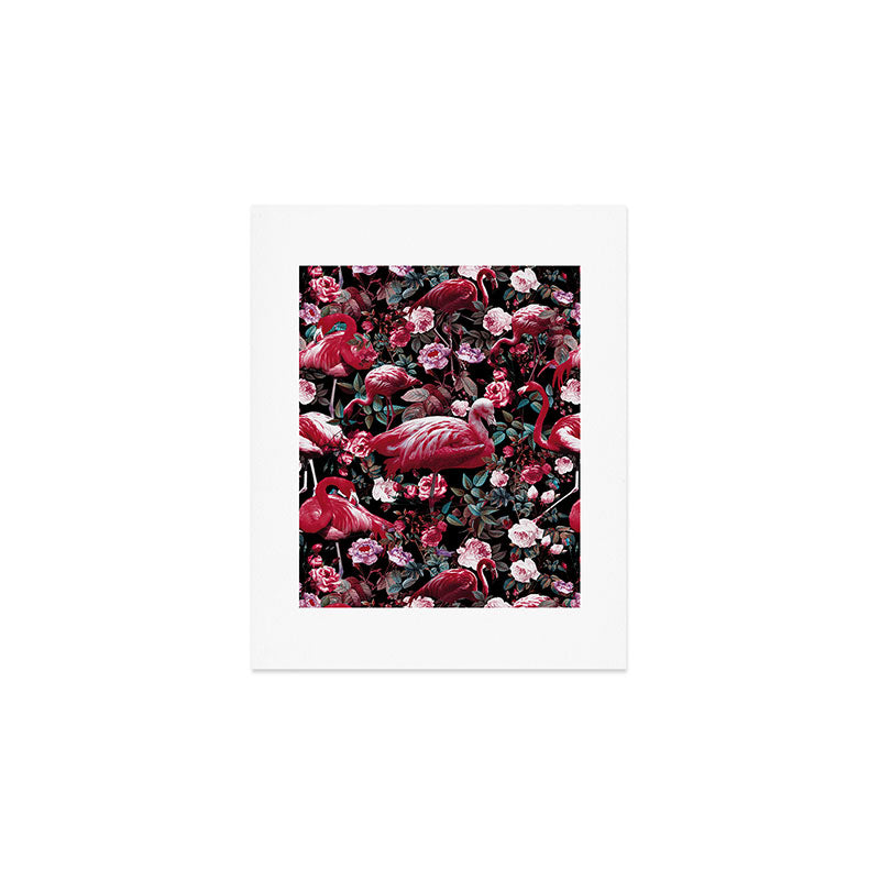 Floral and Flamingo VIII pattern Art Print Gallery Image 1
