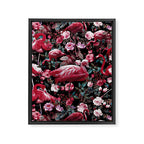 Floral and Flamingo VIII pattern Framed Canvas Print Gallery Image 6