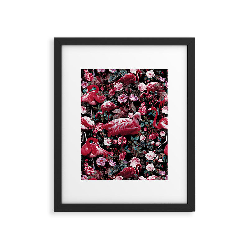 Floral and Flamingo VIII pattern Framed Art Print Gallery Image 5