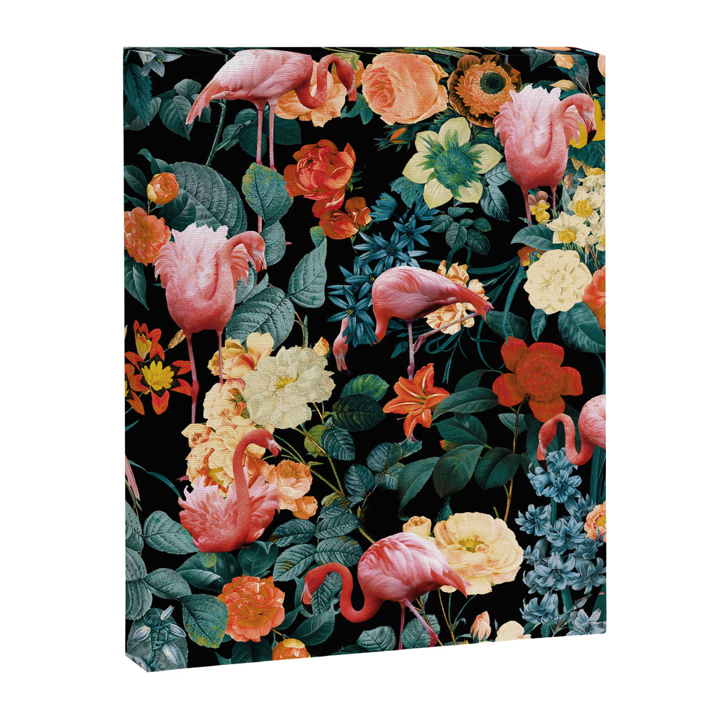 Floral and Flemingo II Pattern Canvas Print Gallery Image 6