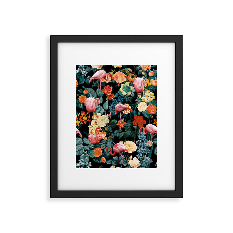 Floral and Flemingo II Pattern Framed Art Print Gallery Image 5