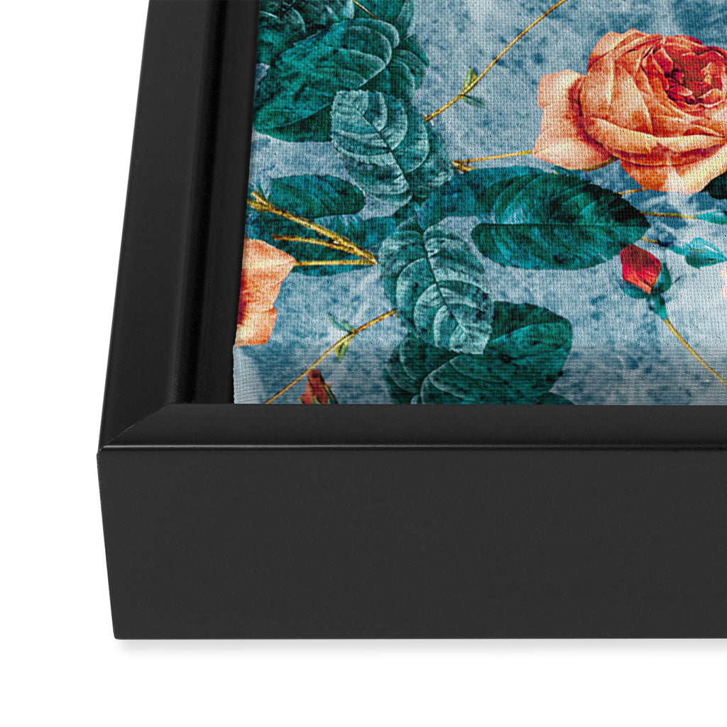 Floral and Marble Texture II Framed Canvas Print Gallery Image 3