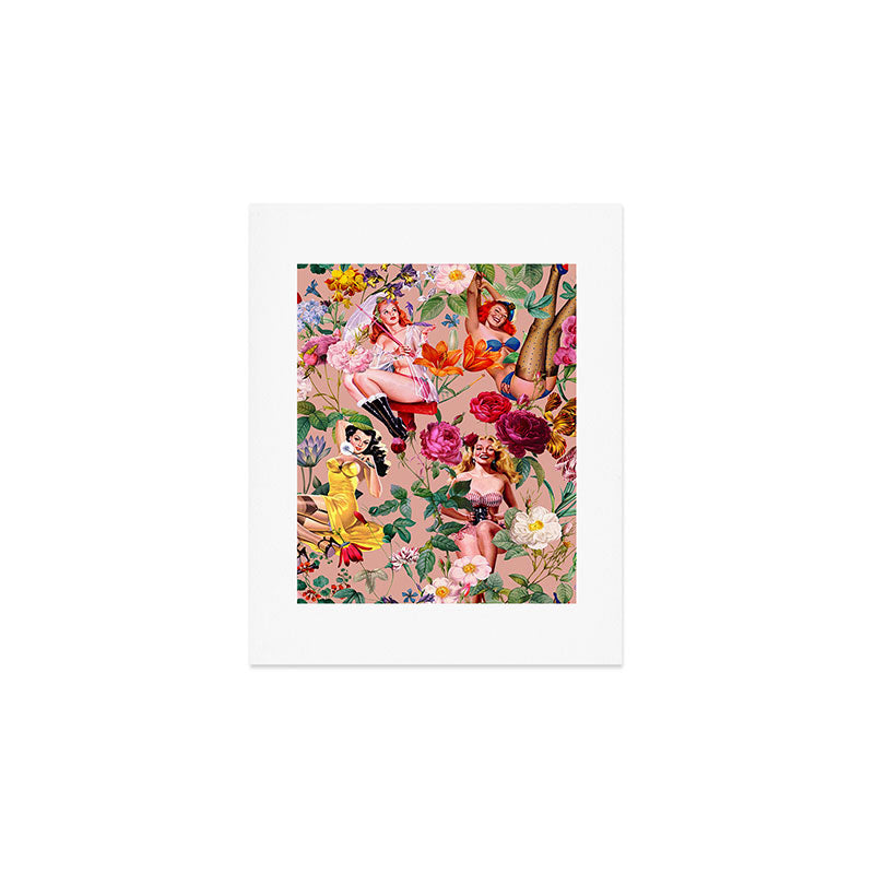 Floral and Pin-Up Girls III Art Print Gallery Image 1