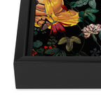 Floral and Pin-Up Girls III - Night Framed Canvas Print Gallery Image 3