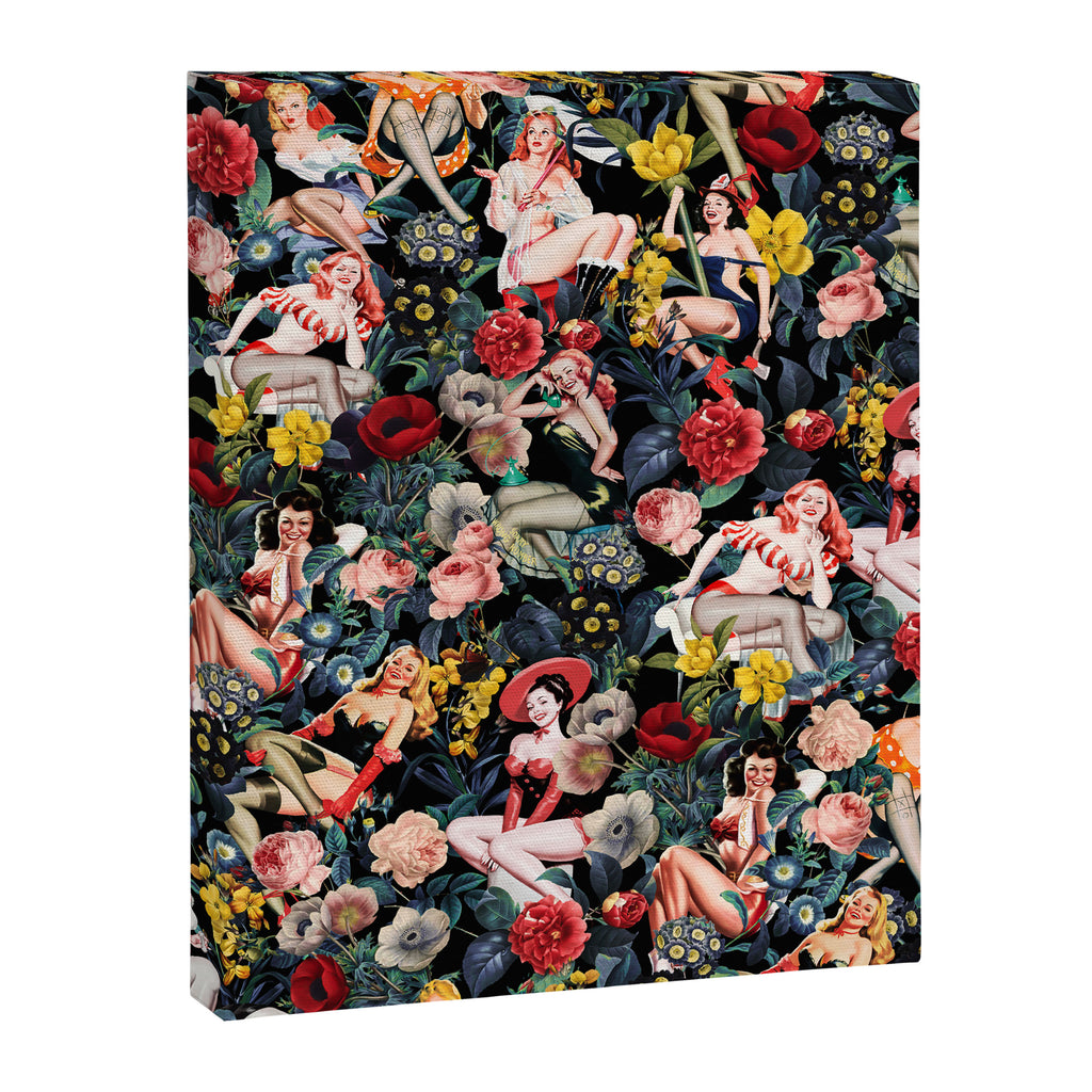 Floral and Pin-Up Girls IV Canvas Print Gallery Image 6