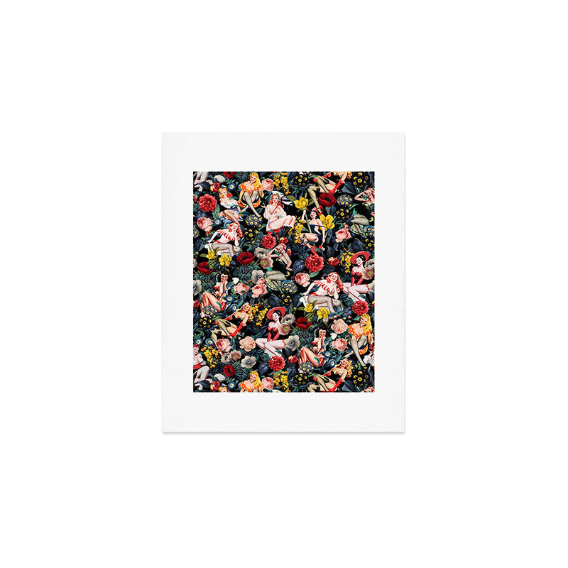 Floral and Pin-Up Girls IV Art Print Gallery Image 1