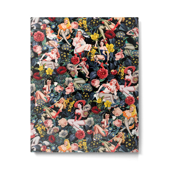 Floral and Pin-Up Girls IV Metal Print Gallery Image 1