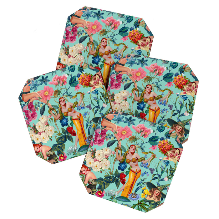 Floral and Pin-Up Girls V Coaster Gallery Image 1