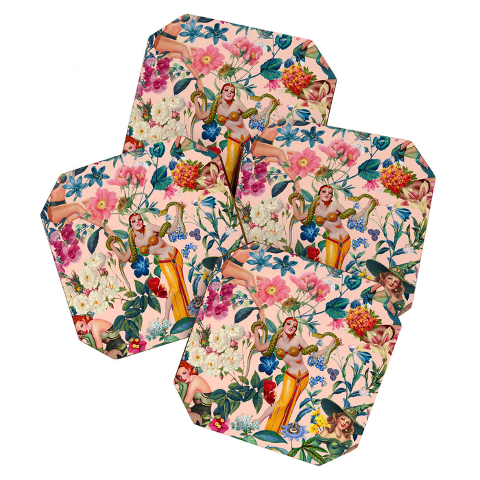 Floral and Pin-Up Girls V - II Coaster Gallery Image 1