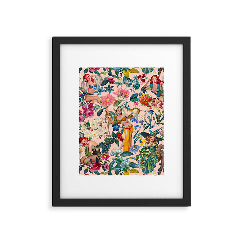 Floral and Pin-Up Girls V - II Framed Art Print Gallery Image 5